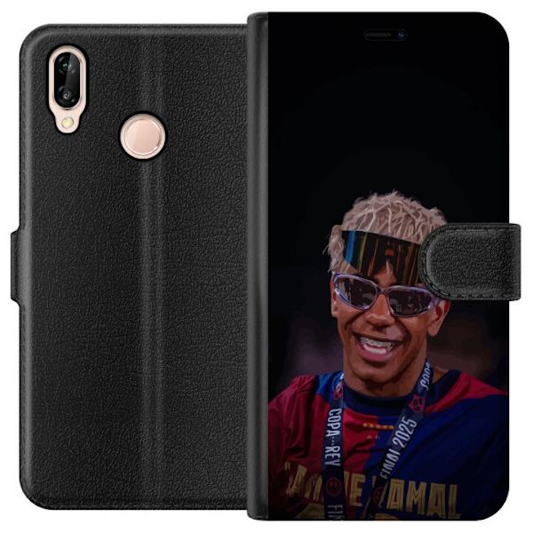 Huawei P20 lite Lompakkokotelo  Lamine Yamal matkapuhelinkotelo tyylikkäässä urheilumuotoilussa