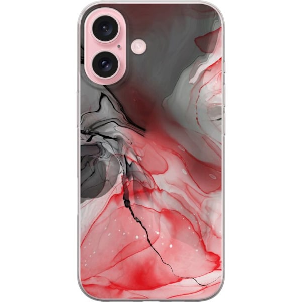 Apple iPhone 16 Genomskinligt Skal Marmor / Marble