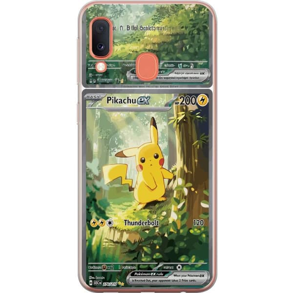 Kompatibelt Mobildeksel til Samsung Galaxy A20e Pikachu grønn