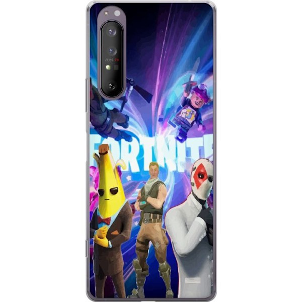 Sony Xperia 1 II Läpinäkyvä kuori Fortnite