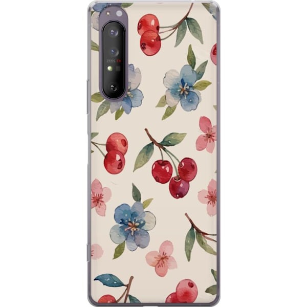 Sony Xperia 1 II Gjennomsiktig deksel Bær & Blomster - mønst
