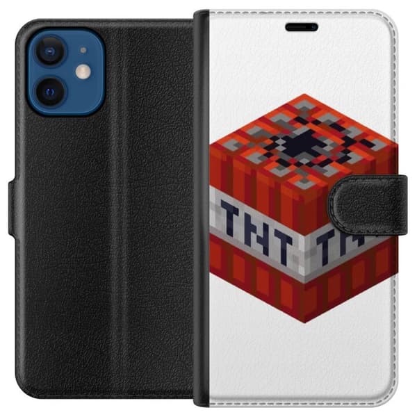 Kompatibel Tegnebogsetui til Apple iPhone 12 mini Minecraft TNT