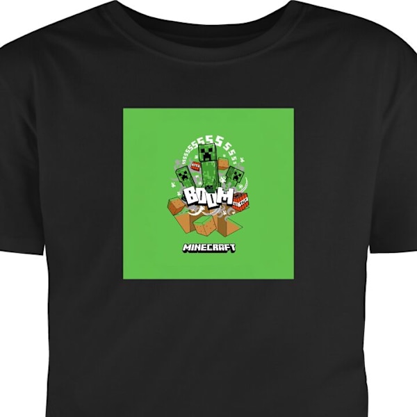 Lasten T-paita | Mukava T-paita Lapsille Minecraft Boom musta 9-11 Vuotta