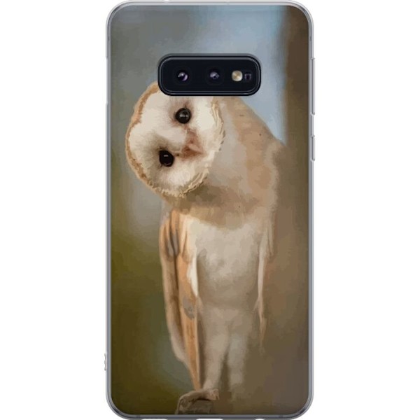 Samsung Galaxy S10e Gennemsigtig cover Ugle Nysgerrig Blik Fuglemotiv Skov Natur Grafisk Design Populært Motiv Dyr Tema Dekoration