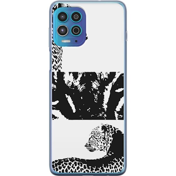 Motorola Moto G100 Läpinäkyvä kuori Leopard Faces