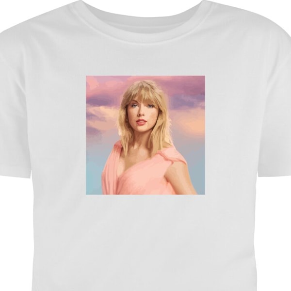 T-shirt för Vuxen | Klassisk Vuxen-T-shirt Taylor Swift vit L
