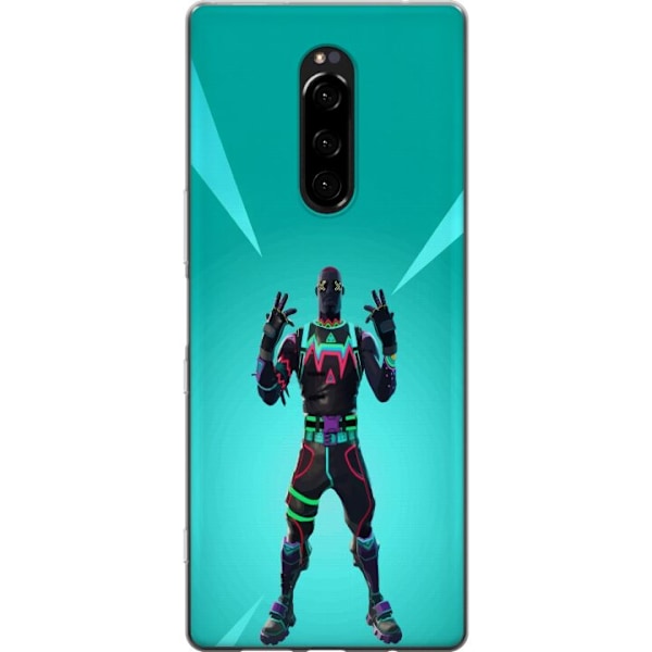 Sony Xperia 1 Gennemsigtig cover sort ridder fortnite