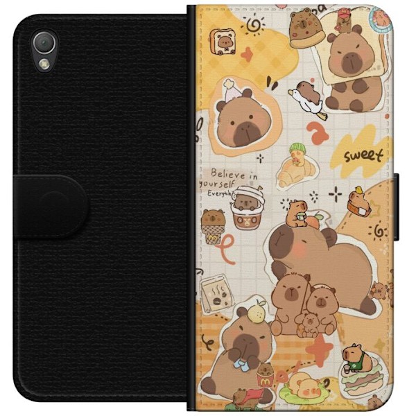 Sony Xperia Z3 Lompakkokotelo Kawaii capybara mobilskal med gulliga djurmotiv