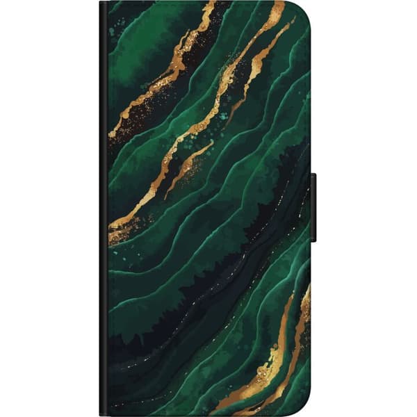 Kompatibel Tegnebogsetui til OnePlus 9 Pro Marmor Guld Grøn