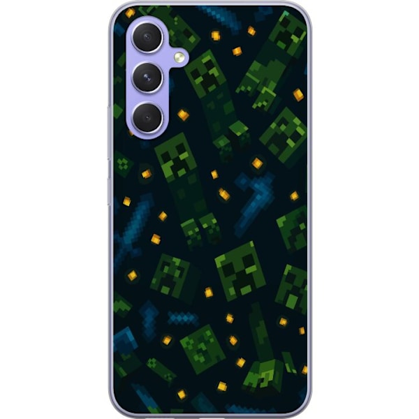 Samsung Galaxy A54 Läpinäkyvä kuori Minecraft Dungeons Mob