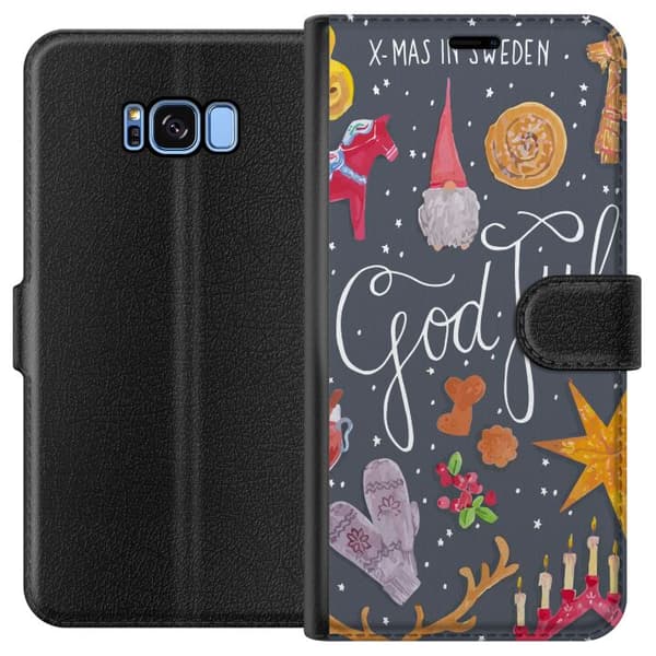 Kompatibelt Plånboksfodral till Samsung Galaxy S8 God Jul - Mönster