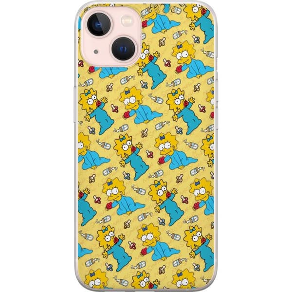 Kompatibelt Mobildeksel til Apple iPhone 13 Modell med Maggie Simpson, smokker og flasker gul