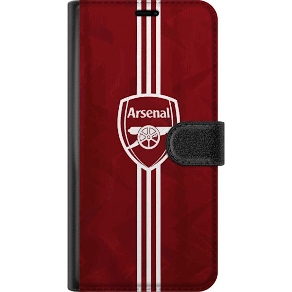 Google Pixel 6a Lompakkokotelo Arsenal Emblem Jalkapallo Premier League Seuravaakuna Punainen Valkoinen Ikoninen Fanit Lontoo Urheilu Motiivi