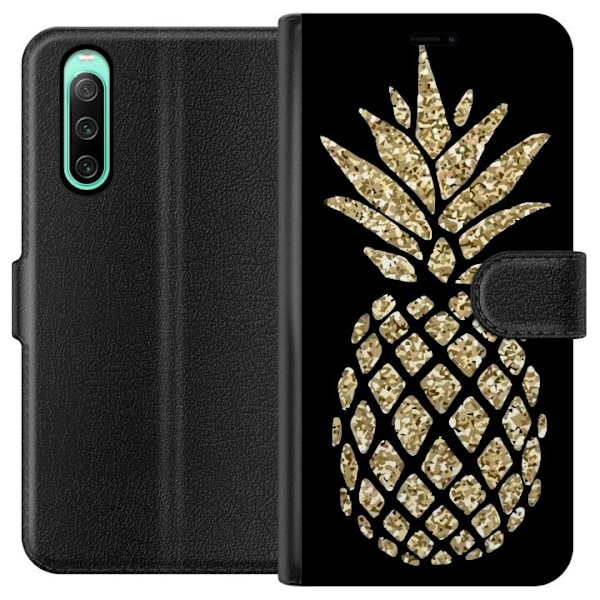 Sony Xperia 10 IV Plånboksfodral Ananas