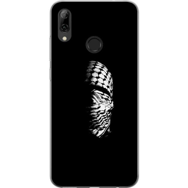 Huawei P smart 2019 Läpinäkyvä kuori Keffiyeh-kuviointi - klassinen palestiinalainen mustavalkoinen shaali, jolla on kulttuurinen merkitys