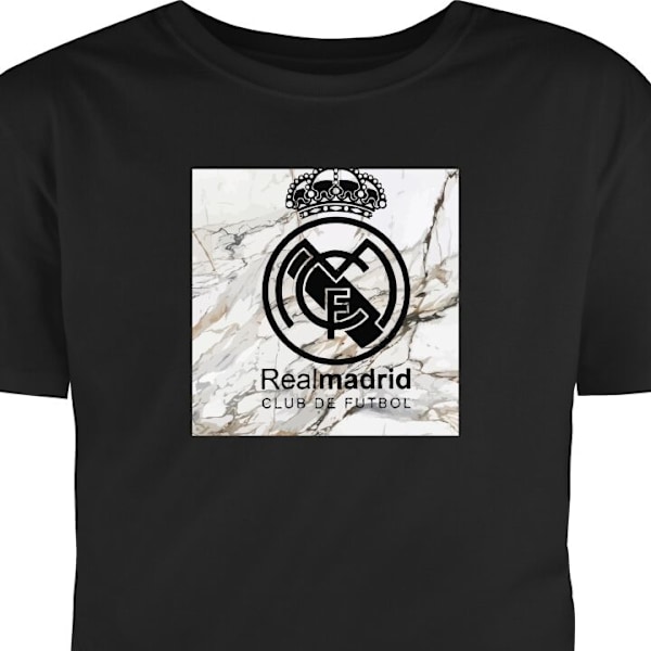 Barn-T-shirt | Bekväm T-shirt för Barn Real Madrid svart 9-11 År