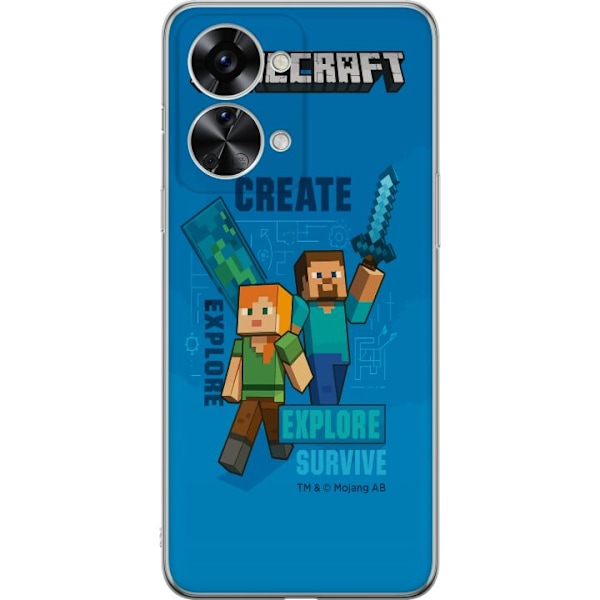 OnePlus Nord 2T Genomskinligt Skal Minecraft Caves