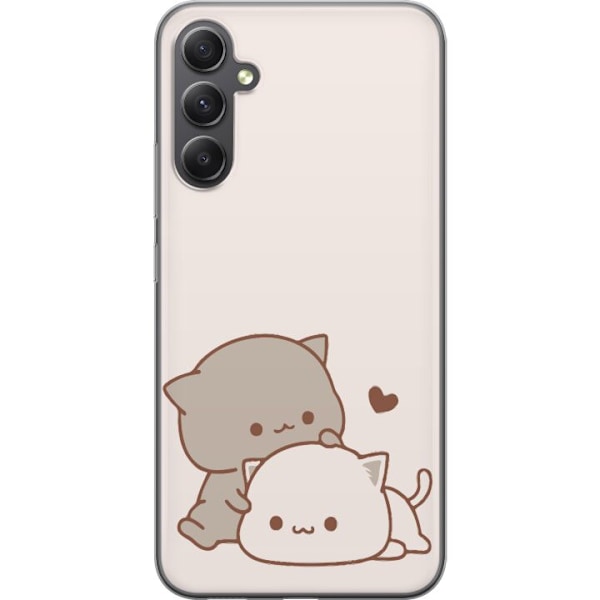 Samsung Galaxy A15 5G Läpinäkyvä kuori Kawaii Söpö Kissat