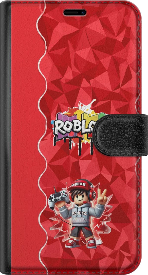 Kompatibel Tegnebogsetui til Apple iPhone X Farverigt gamingmotiv med tegnet spilfigur, controller og graffitiinspireret design rød
