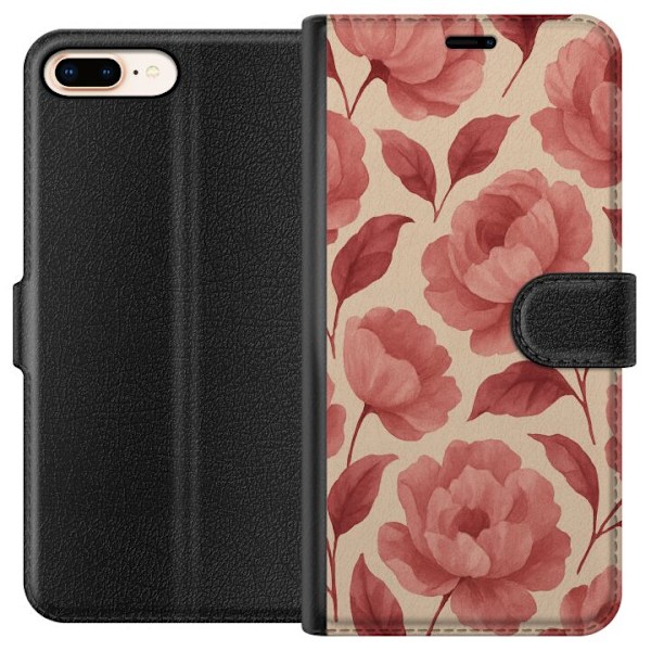 Apple iPhone 7 Plus Tegnebogsetui Roseblomst
