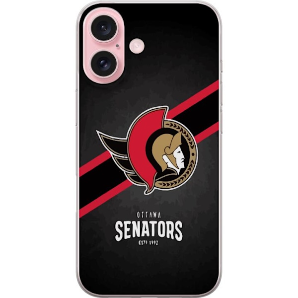 Apple iPhone 16 Genomskinligt Skal Ottawa Senators (NHL)