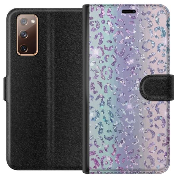 Kompatibelt Plånboksfodral till Samsung Galaxy S20 FE Glitter Leopard