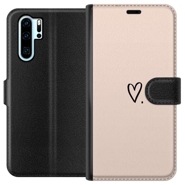 Kompatibel Tegnebogsetui til Huawei P30 Pro Hjerte