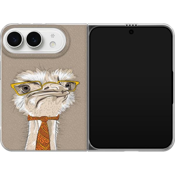Kompatibelt Mobildeksel til Apple iPhone Duo Beige strutseprofessor beige