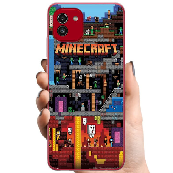 Samsung Galaxy A03 TPU Matkapuhelimen kuori Minecraft