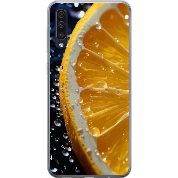 Samsung Galaxy A50 Läpinäkyvä kuori Appelsiini