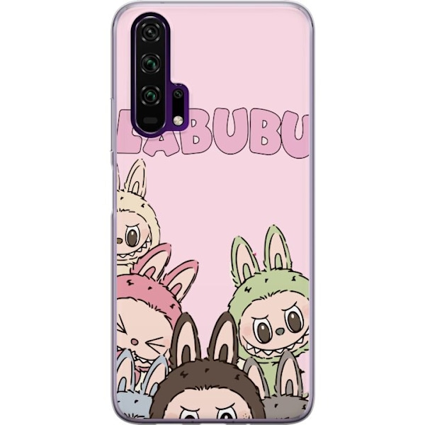 Honor 20 Pro  Läpinäkyvä kuori Labubu Pop Mart Hahmot Keräilykohteet Suosittu Hahmosarja Suunnittelu Pop Mart Leikkikalutaide Aihe