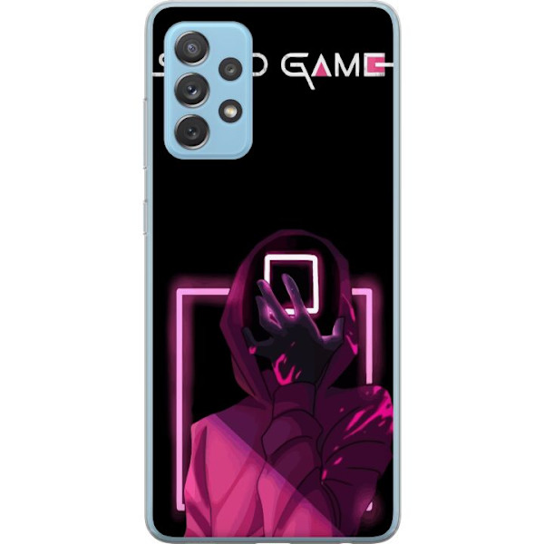 Samsung Galaxy A72 5G Läpinäkyvä kuori Squid Game Teema Suosittu Sarja Motiivi Graafinen Ikoninen Suunnittelu Aasialainen Popkulttuuri Jännitys Dr
