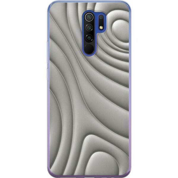 Xiaomi Redmi 9 Genomskinligt Skal Silver Waves