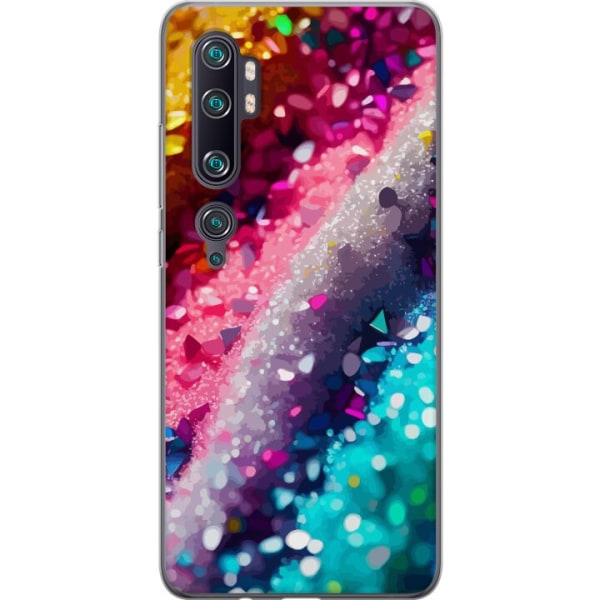 Xiaomi Mi Note 10 Pro Gennemsigtig cover Glitter