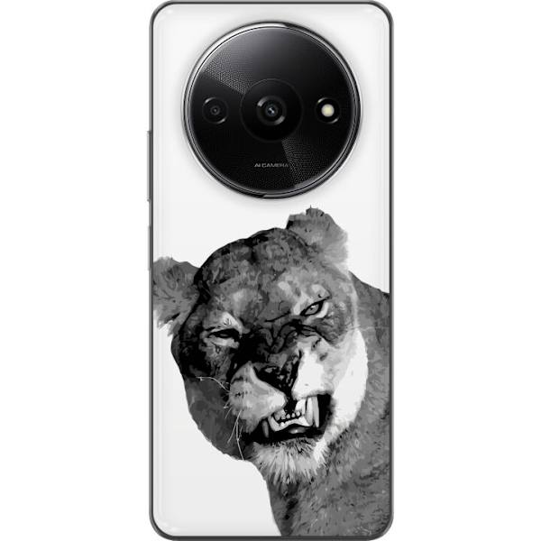 Xiaomi Redmi A3 Läpinäkyvä kuori Leijona Taiteellinen Eläinaihe Afrikkalainen Tyyli Viidakon Tunnelma Graafinen Suunnittelu Kotikoristeet Eläinte