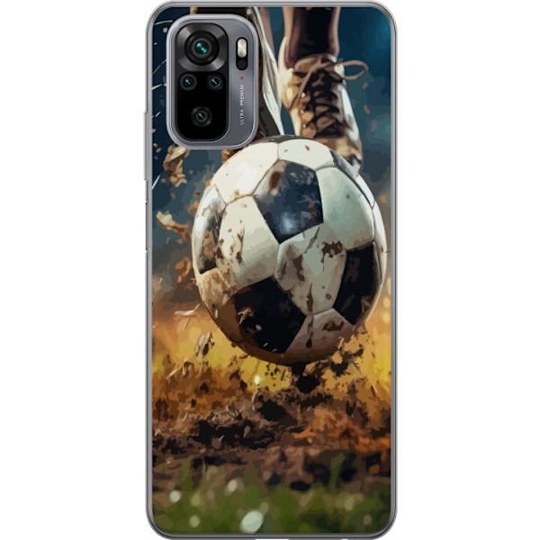 Xiaomi Redmi Note 10 Gennemsigtig cover Fodbold