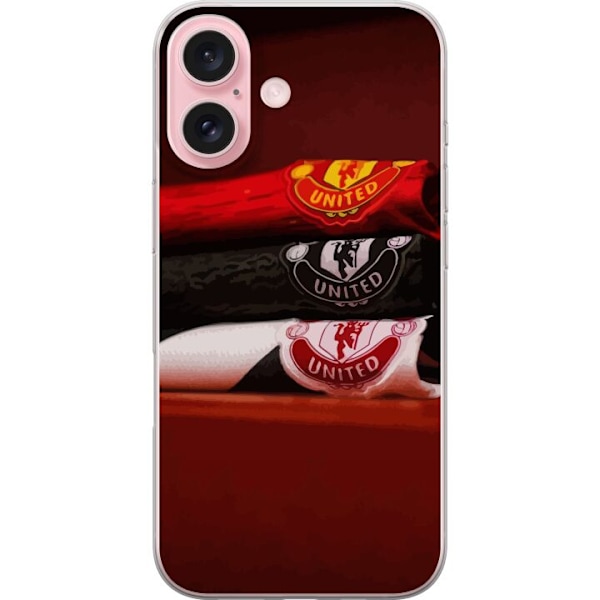 Apple iPhone 16 Gennemsigtig cover Manchester United