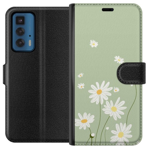 Motorola Edge 20 Pro Plånboksfodral Prästkragar – blommigt mönster i svensk sommarstil
