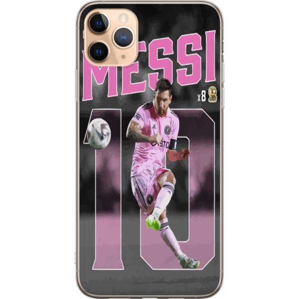 Apple iPhone 11 Pro Max Genomskinligt Skal Lionel Messi - Rosa