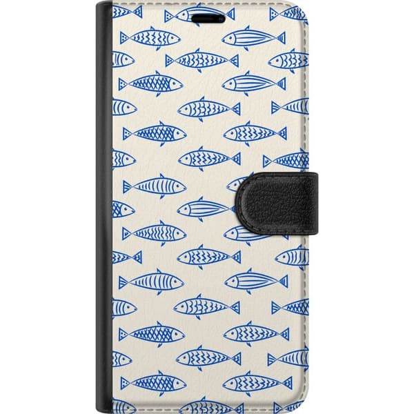 Kompatibelt Lommeboketui til Apple iPhone 12 mini Hvit fiskegrafikk hvit
