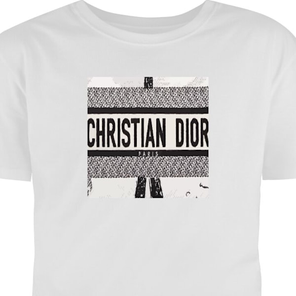 T-shirt til Voksen | Klassisk Voksen T-shirt Christian Dior hvid XXL