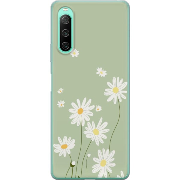 Sony Xperia 10 IV Genomskinligt Skal Prästkragar – blommigt mönster i svensk sommarstil