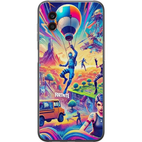 Samsung Galaxy Xcover6 Pro Gennemsigtig cover Fortnite vs Mine