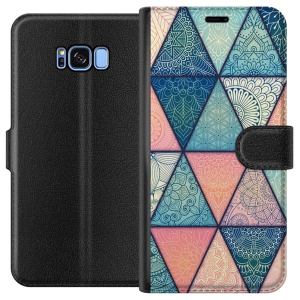 Kompatibelt Plånboksfodral till Samsung Galaxy S8 Mandala triangles