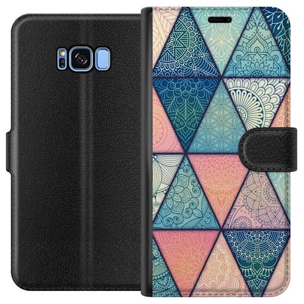 Samsung Galaxy S8 Lompakkokotelo Mandala Kolmiot
