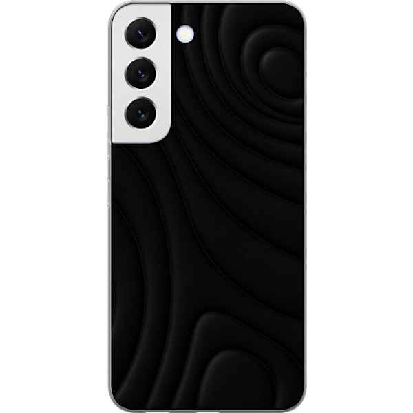 Samsung Galaxy S22+ 5G Gennemsigtig cover Sorte Bølger
