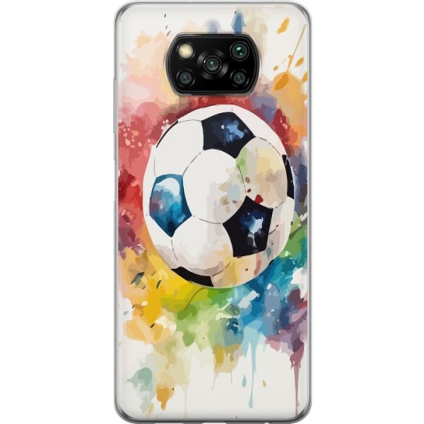 Xiaomi Poco X3 NFC Gennemsigtig cover Fodbold