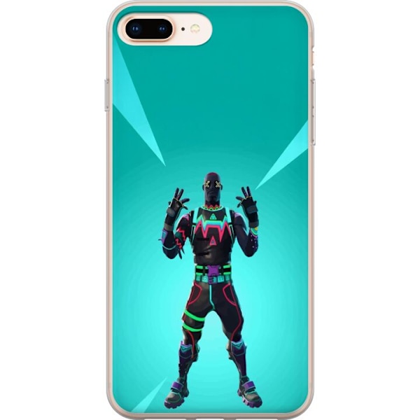 Apple iPhone 7 Plus Läpinäkyvä kuori musta ritari fortnite