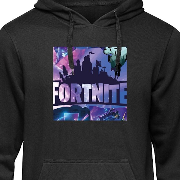 Barn-Hoodie | Mjuk Huvtröja för Barn Fortnite svart 5-6 År