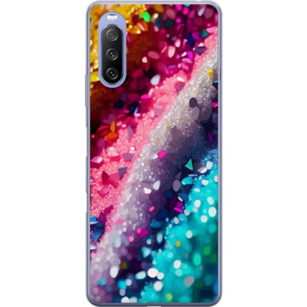 Sony Xperia 10 III Lite Gennemsigtig cover Glitter